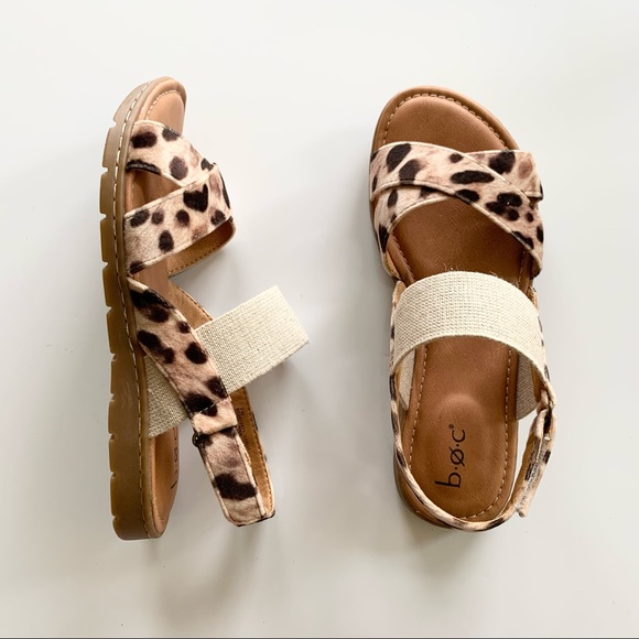 B.O.C Caty Natural Leopard Fabric Sandal Sz 7 NIB - Picture 5 of 8